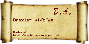 Drexler Alóma névjegykártya